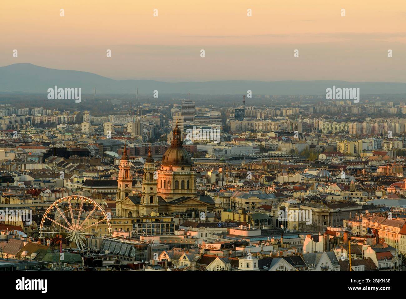 Vistas de Budapest desde la Citadella, Budapest, Hungría Central, Hungría. Foto de stock