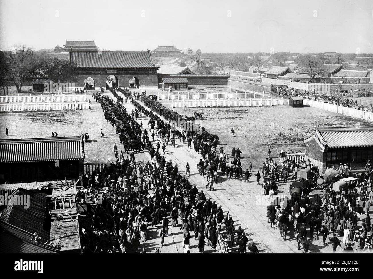 La vida cotidiana en Beijing a principios del siglo XX Foto de stock