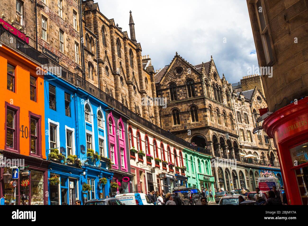 Victoria Street, Old Town, Edimburgo, Escocia, Reino Unido, Europa. Foto de stock