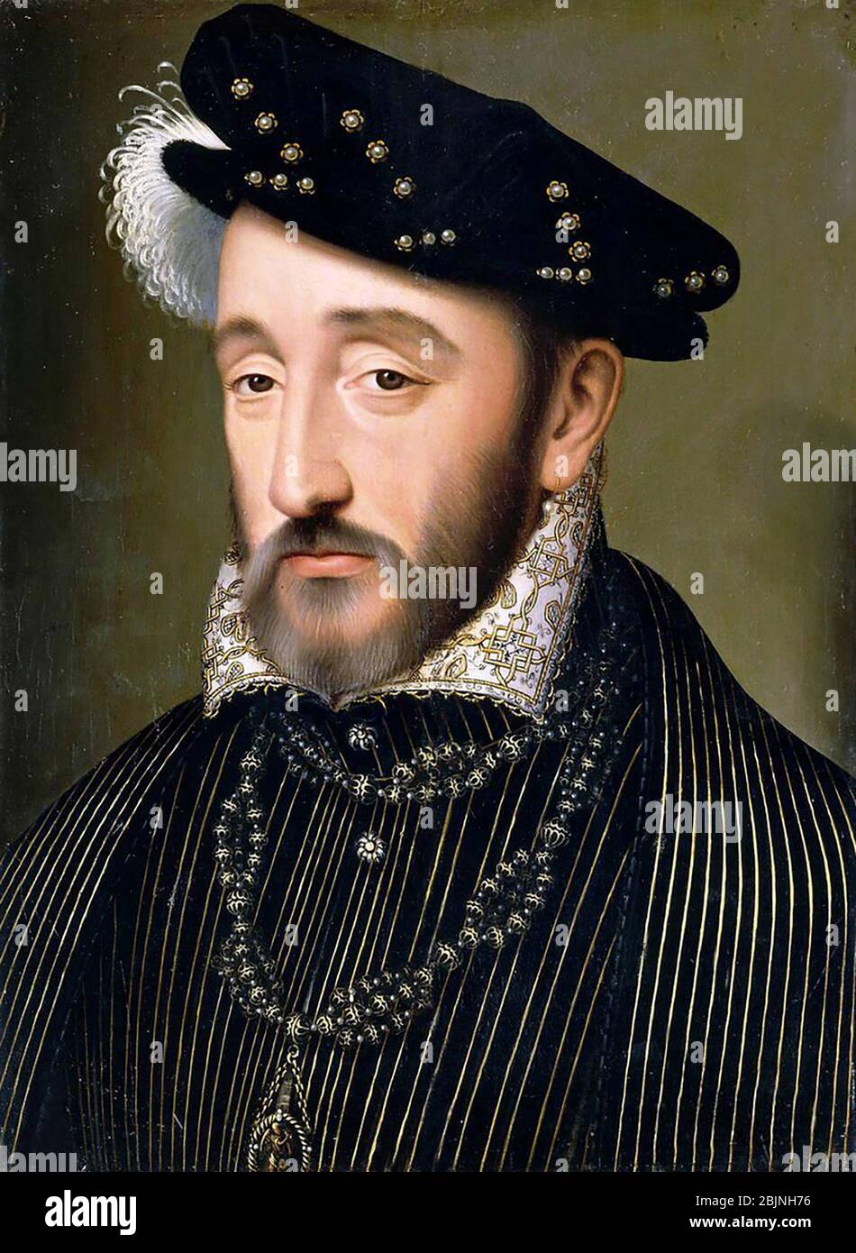 ENRIQUE II DE FRANCIA (1519-1559) de François Clouet Foto de stock
