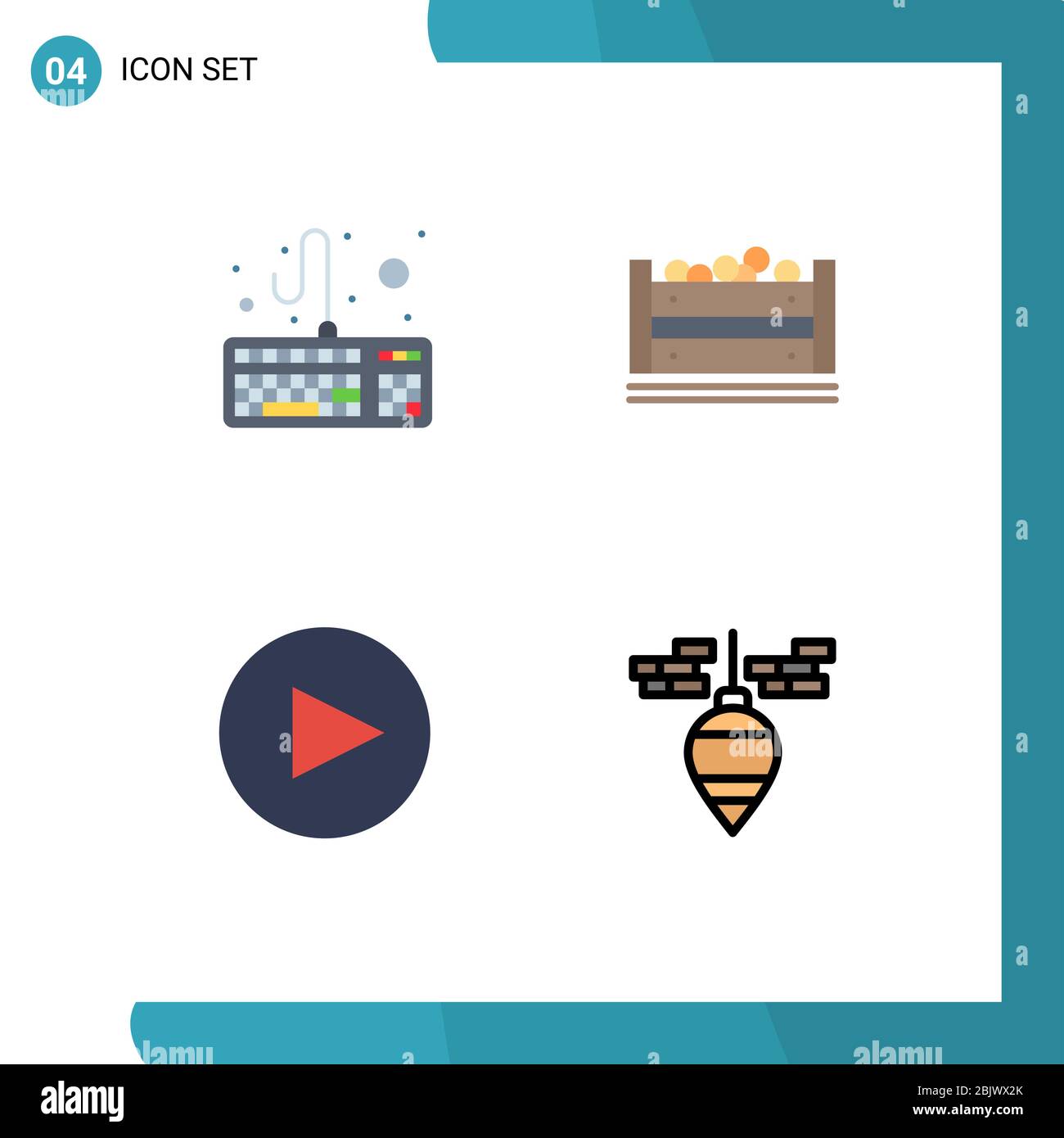 Conjunto de 4 iconos modernos de la interfaz de usuario símbolos