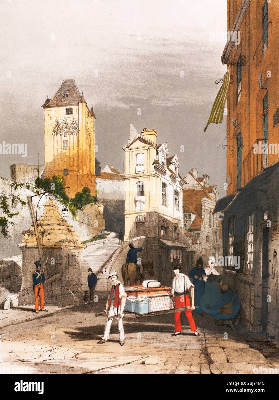 Tour de Remy, Dieppe, Francia, alrededor de 1839 Foto de stock