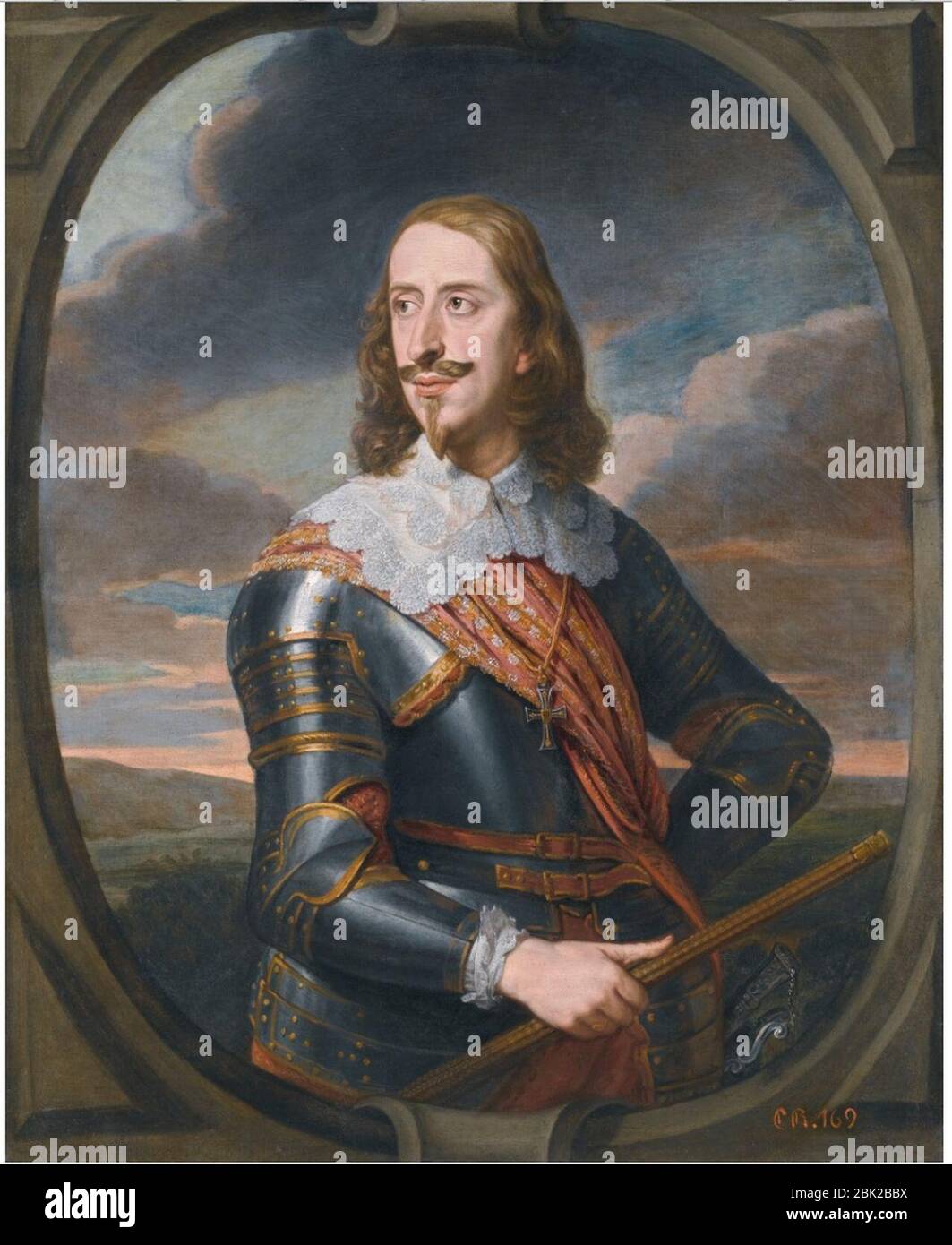 Jan van den Hoecke - Retrato del Archiduque Leopold Wilhelm de Austria, como un Marshall. Foto de stock