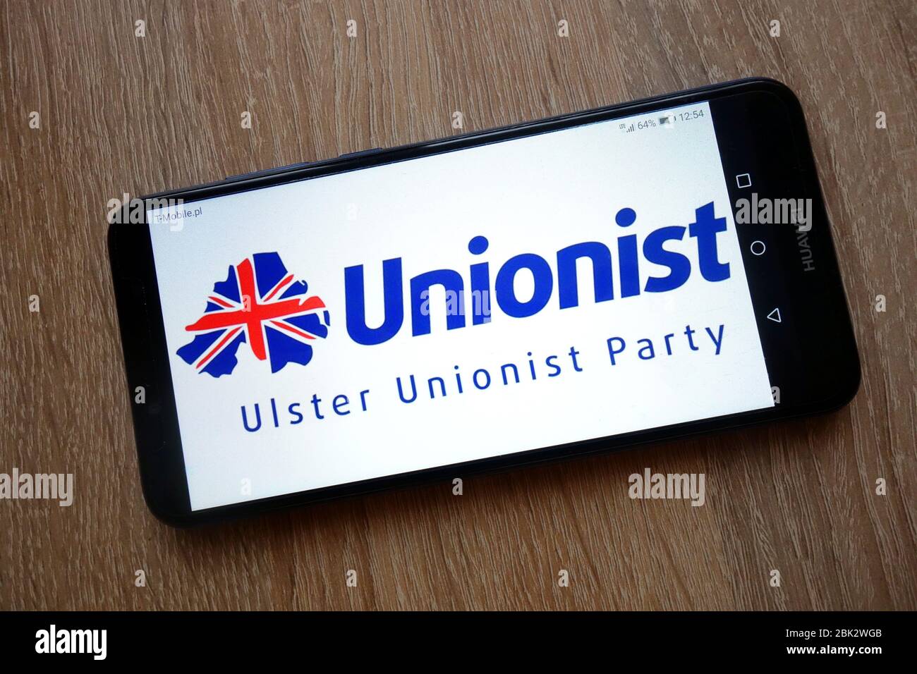 El logotipo de Ulster Unionist Party (UUP) se muestra en el smartphone Foto de stock