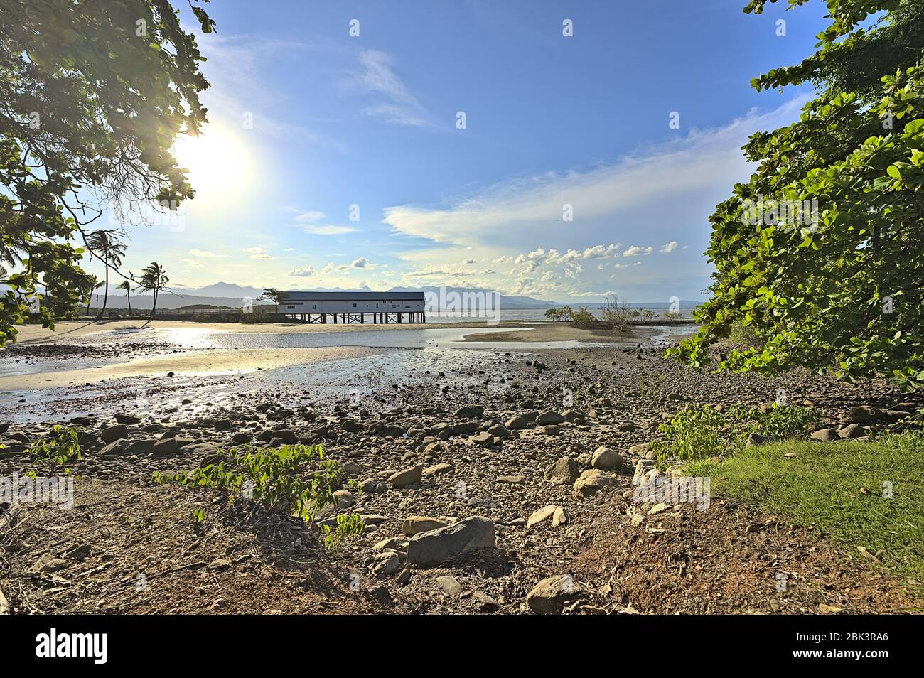 El muelle de azúcar en Port Douglas en la costa este de Australia Foto de stock