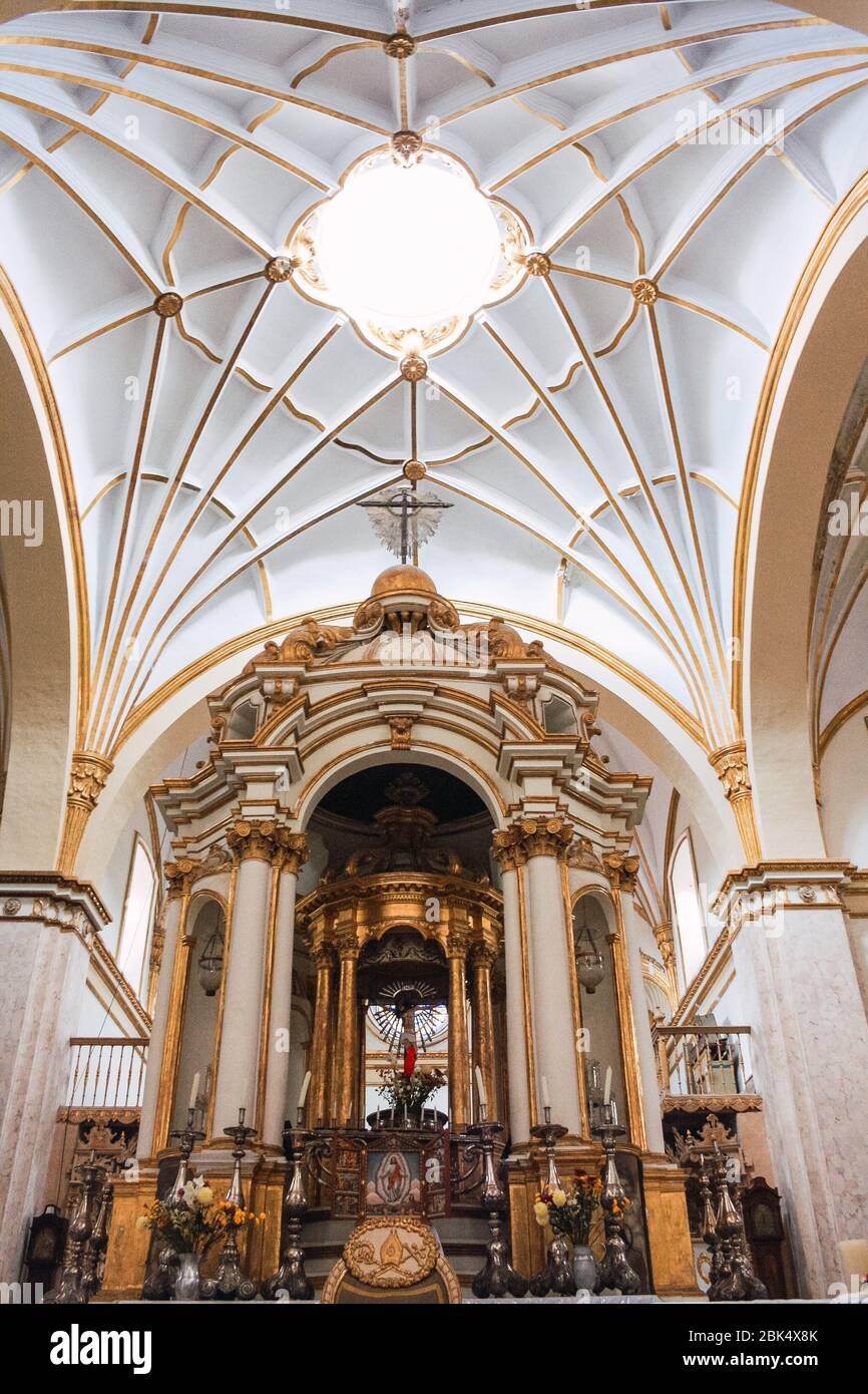 Interior de la Catedral de Sucre, Bolivia Foto de stock