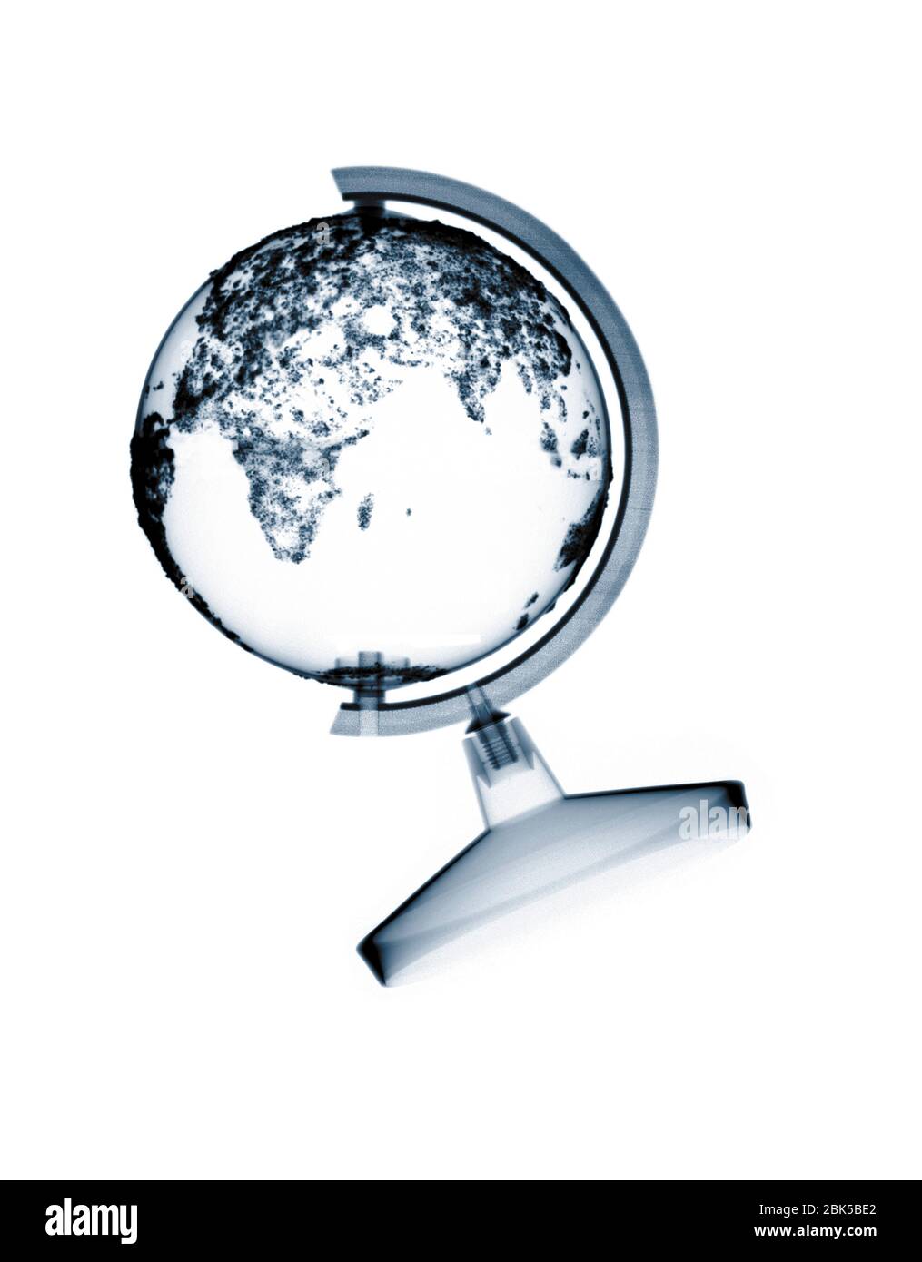 Mundo globo, rayos X. Foto de stock