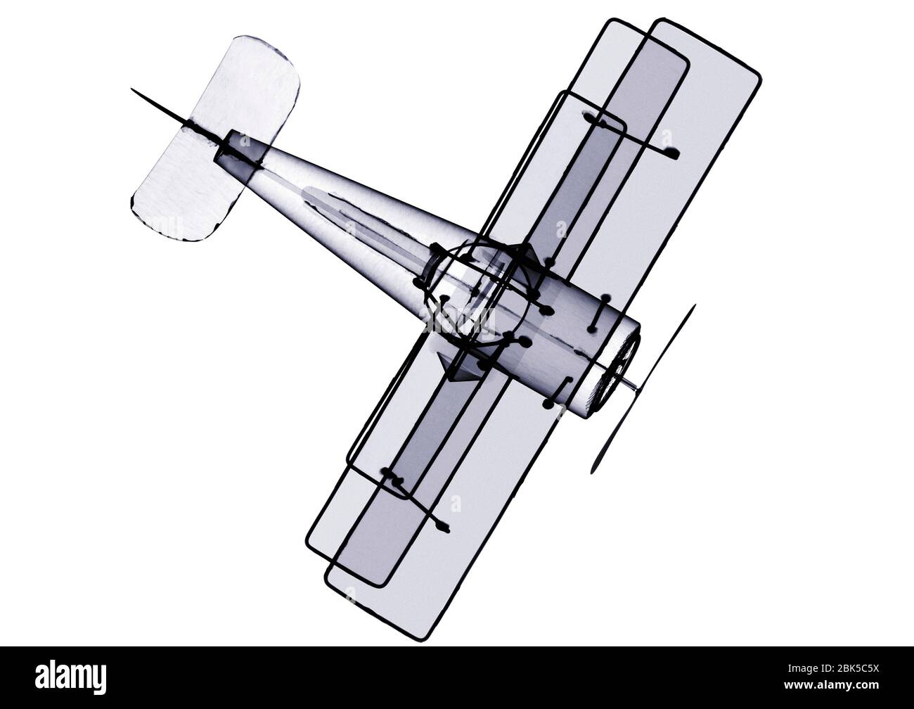 Modelo de avión, rayos X. Foto de stock