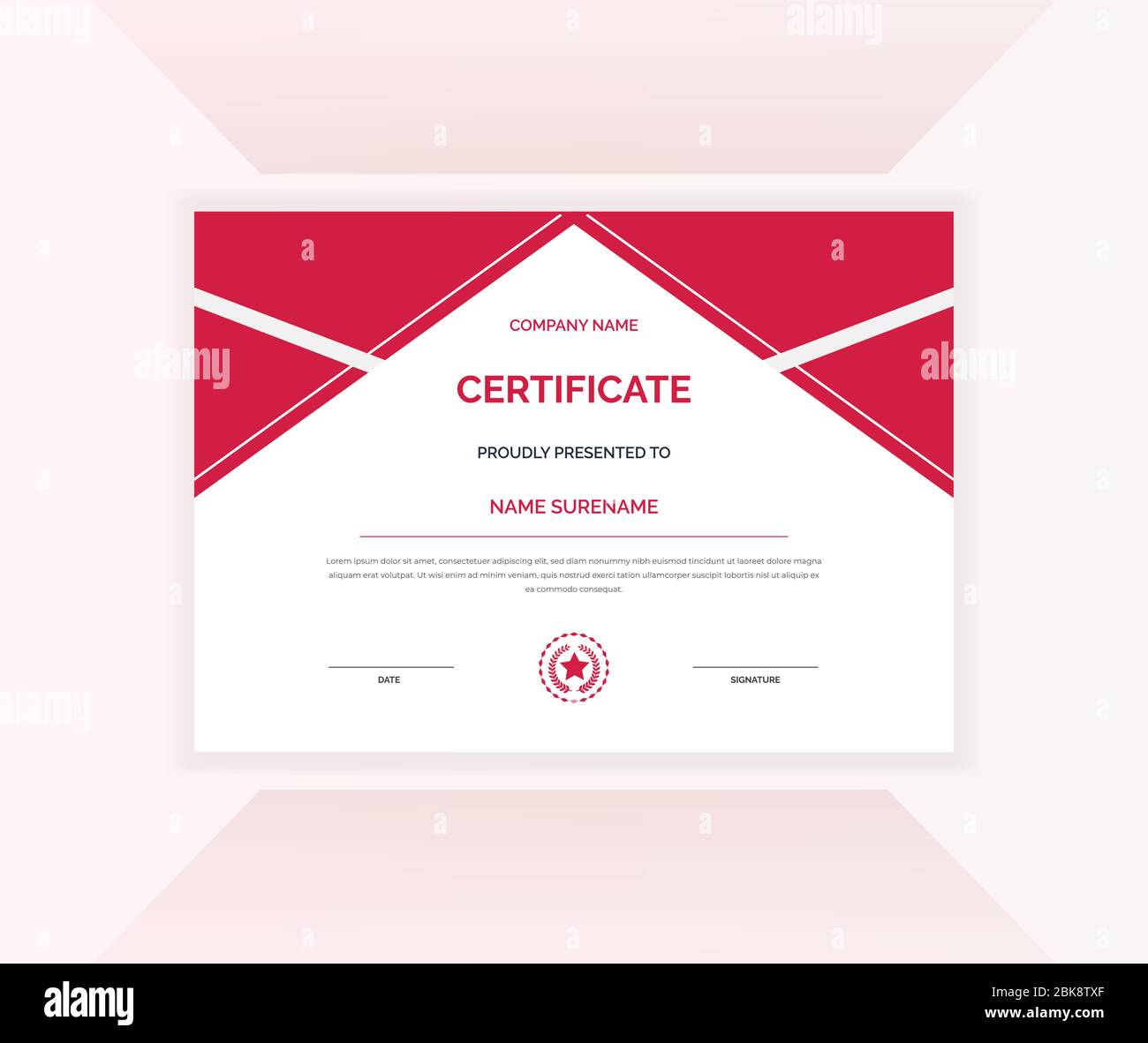 Certificado de apreciación diseño de certificado de logro de plantilla