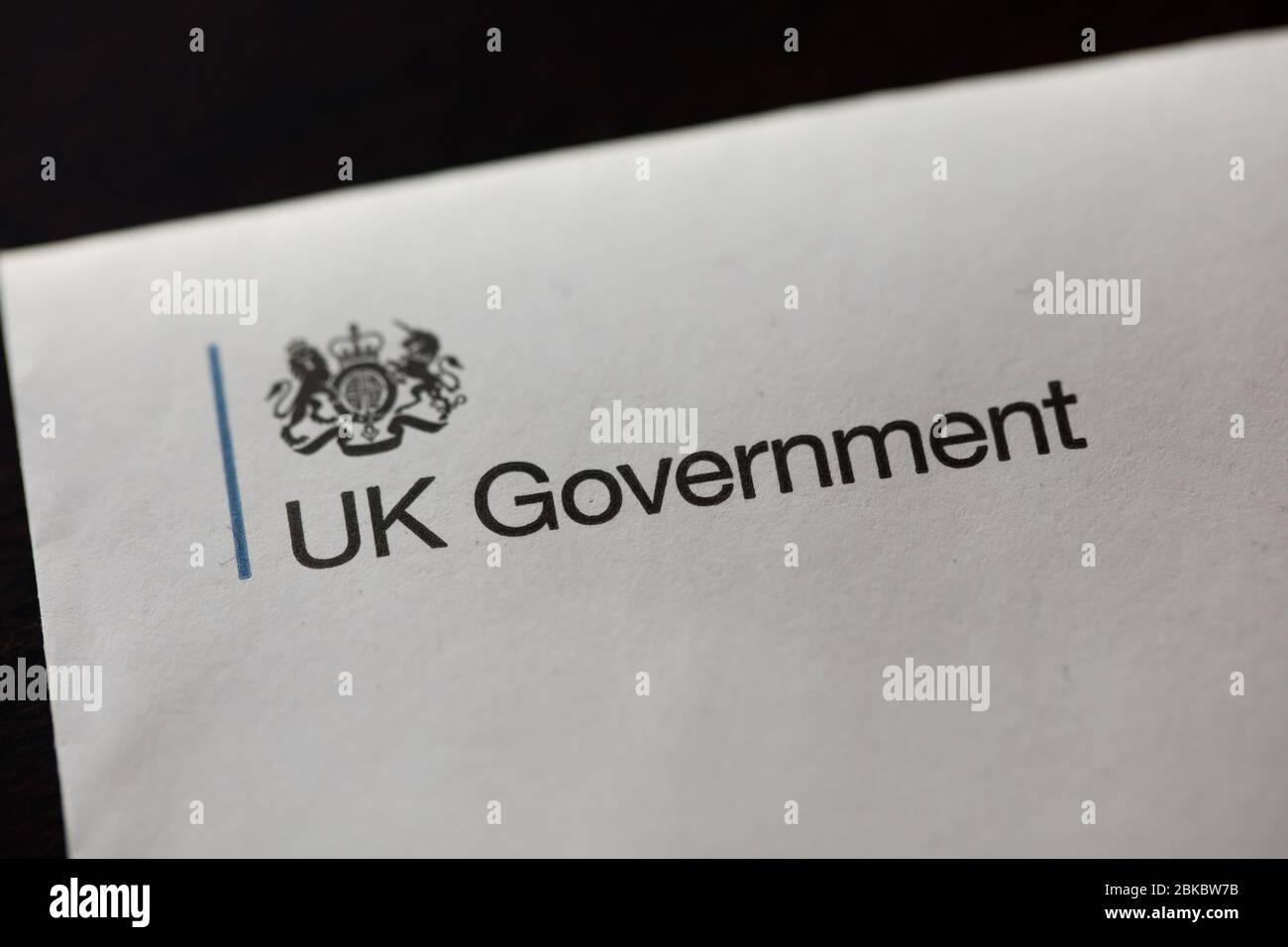 Carta del Gobierno del Reino Unido enviada a los hogares durante la pandemia del Coronavirus COVID-19 en 2020 Foto de stock