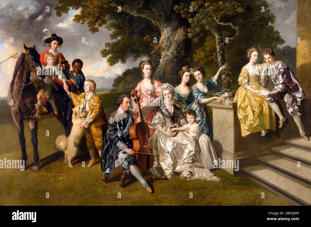 La familia de Sir William Young - Johan Zofcany, alrededor de 1767 Foto de stock