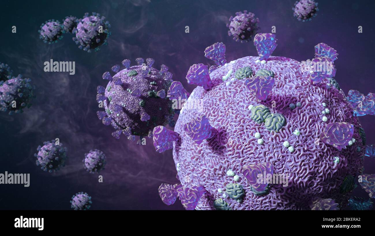 Epidemia de coronavirus, virus Covid-19 que causa infecciones respiratorias Foto de stock