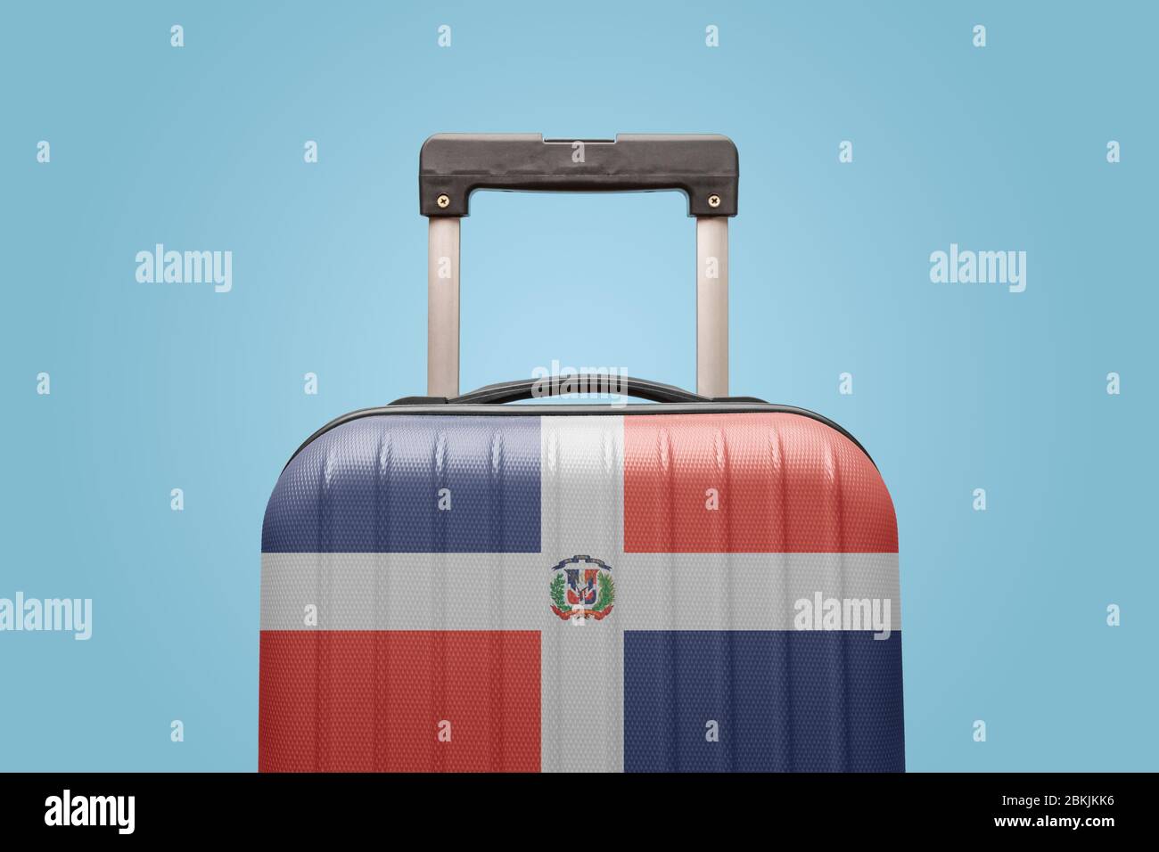 Maleta con bandera de República Dominicana diseño viaje América del Caribe  concepto Fotografía de stock - Alamy