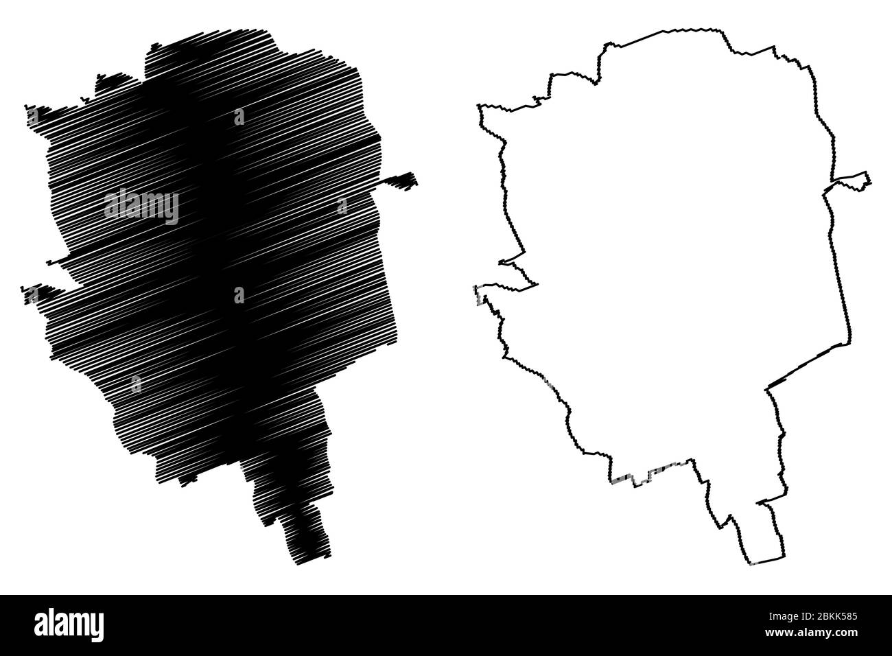Mapa de la ciudad de Udine (República Italiana, Italia, Friuli-Venecia Julia) ilustración vectorial, dibujo de garabatos Mapa de la ciudad de Udine Ilustración del Vector