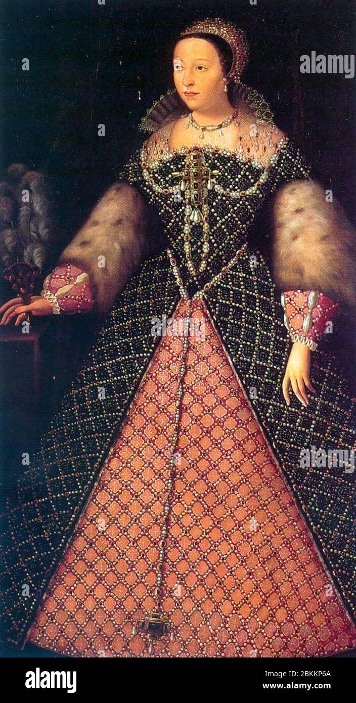 Retrato de Catalina de Medici (1519-1589) Foto de stock