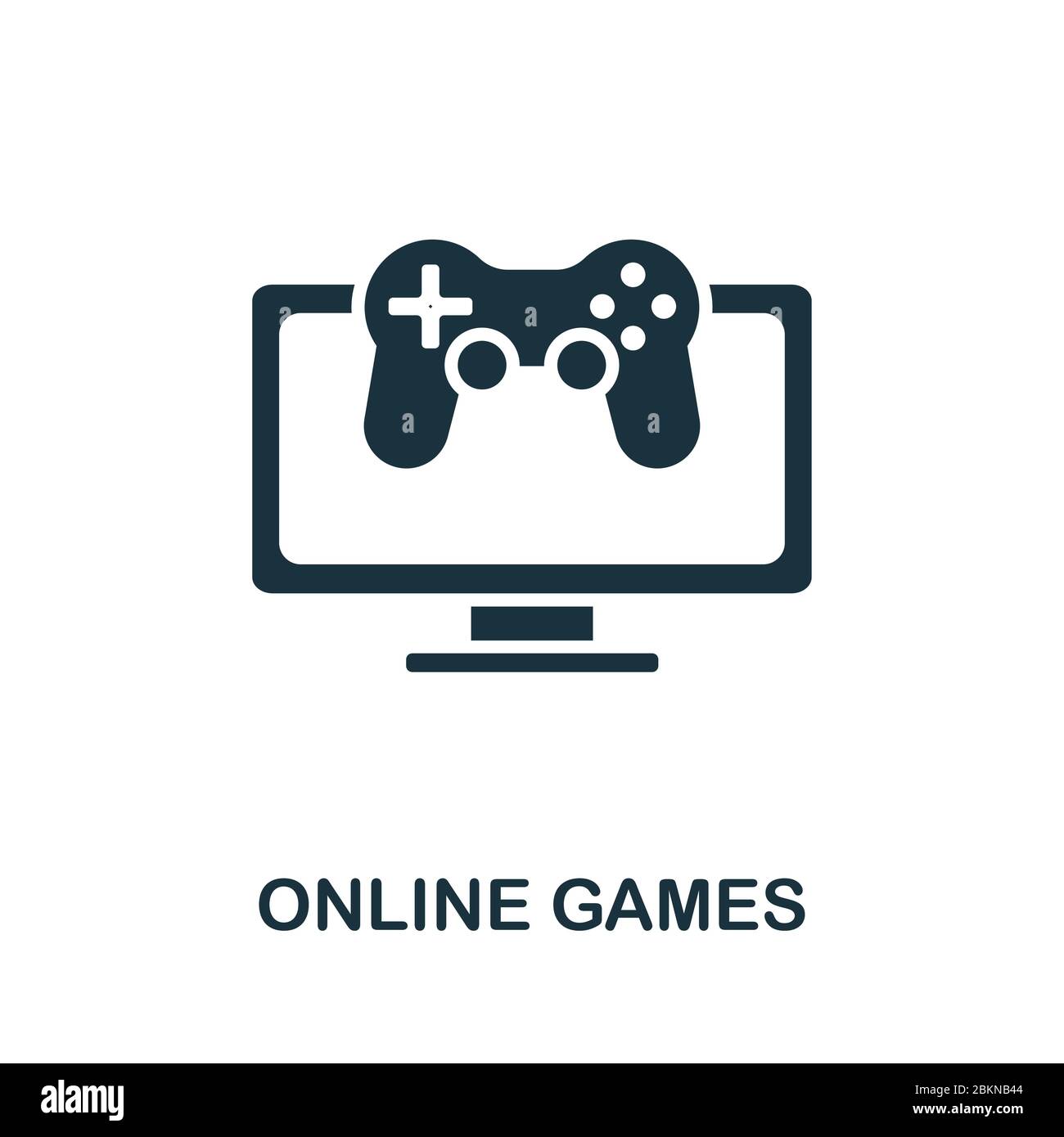 Icono de juegos en línea de la colección de videojuegos. Icono de juegos en  línea de línea simple para plantillas, diseño web e infografía Imagen  Vector de stock - Alamy