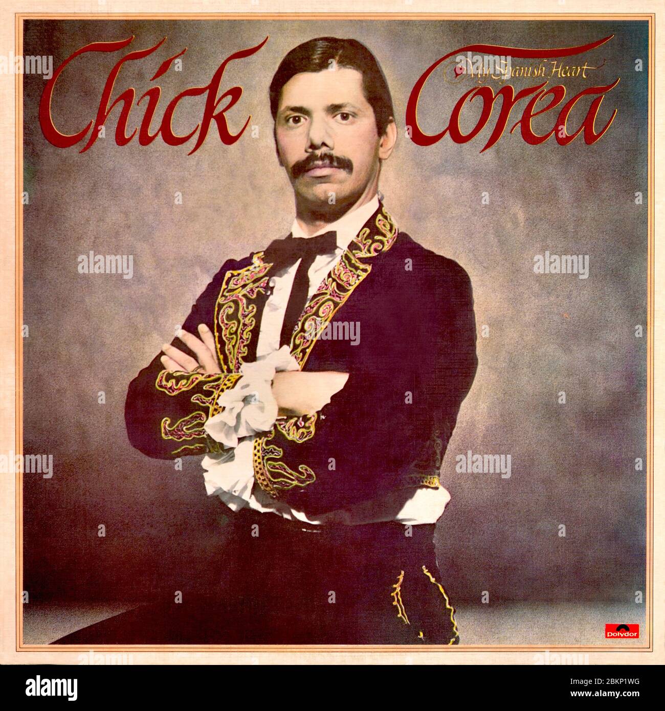 Chick Corea - portada original del álbum de vinilo - My Spanish Heart - 1986 Foto de stock
