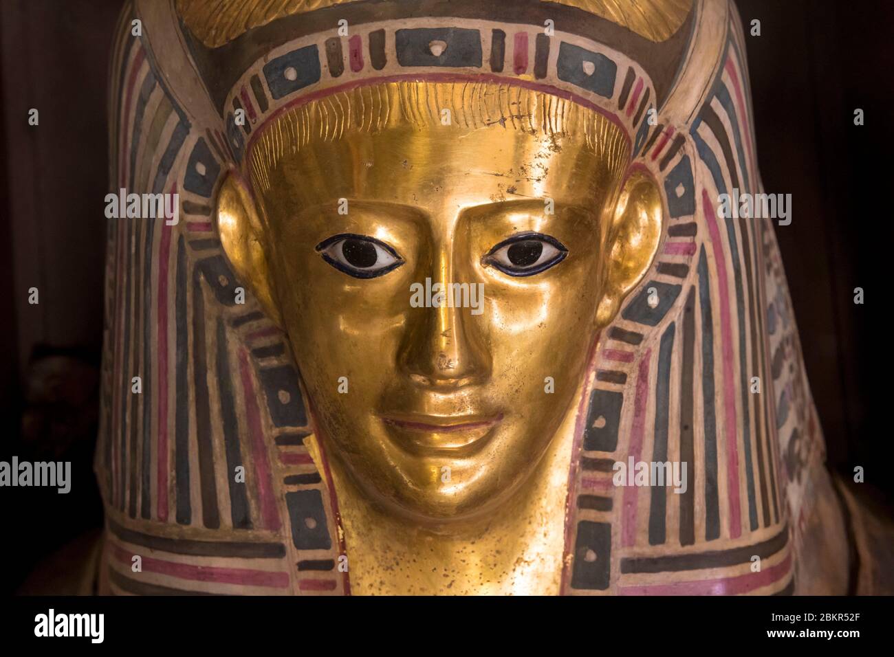 Egipto, el Cairo, museo egipcio de el Cairo, máscara funeraria Foto de stock