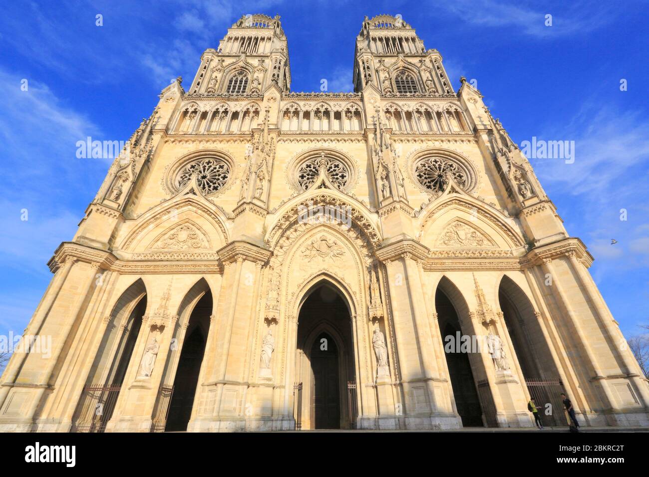 Francia, Loiret, Orleans, la catedral de Sainte Croix (1601-1829) en estilo gótico Foto de stock
