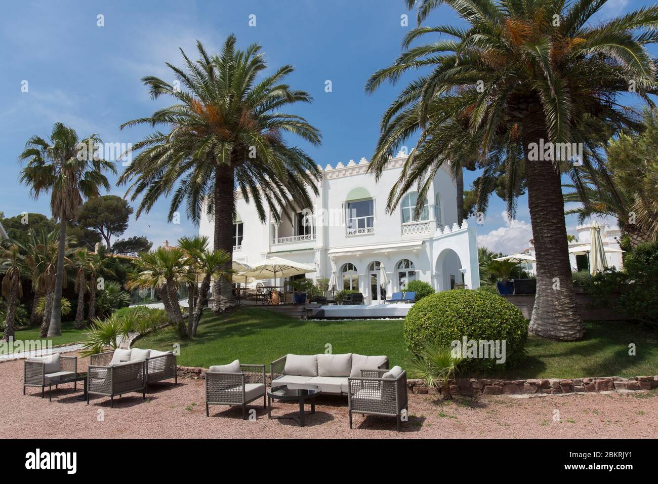 Francia, Var, Saint Rapha?l, route de la corniche, hotel de 5 estrellas, la villa Mauresque Foto de stock