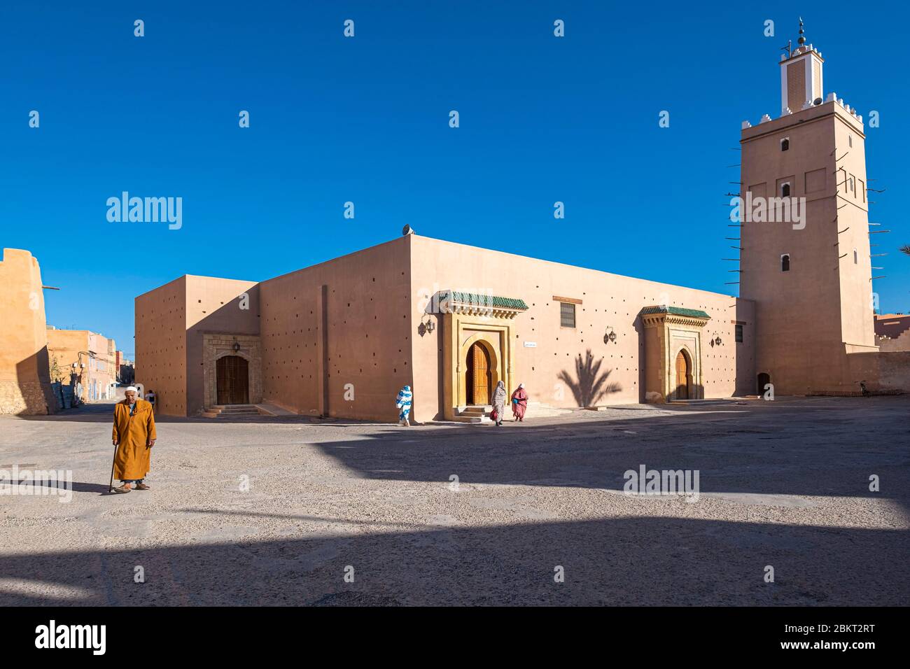 Marruecos, región de Souss-Massa, Tiznit, la medina, al Kabir gran mezquita Foto de stock