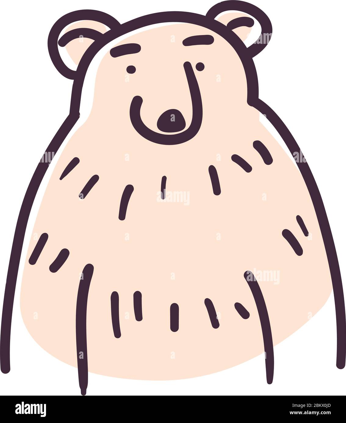 Dibujo de oso polar con dibujos animados de estilo plano icono, zoo animal  y tema de la vida ilustración vectorial Imagen Vector de stock - Alamy