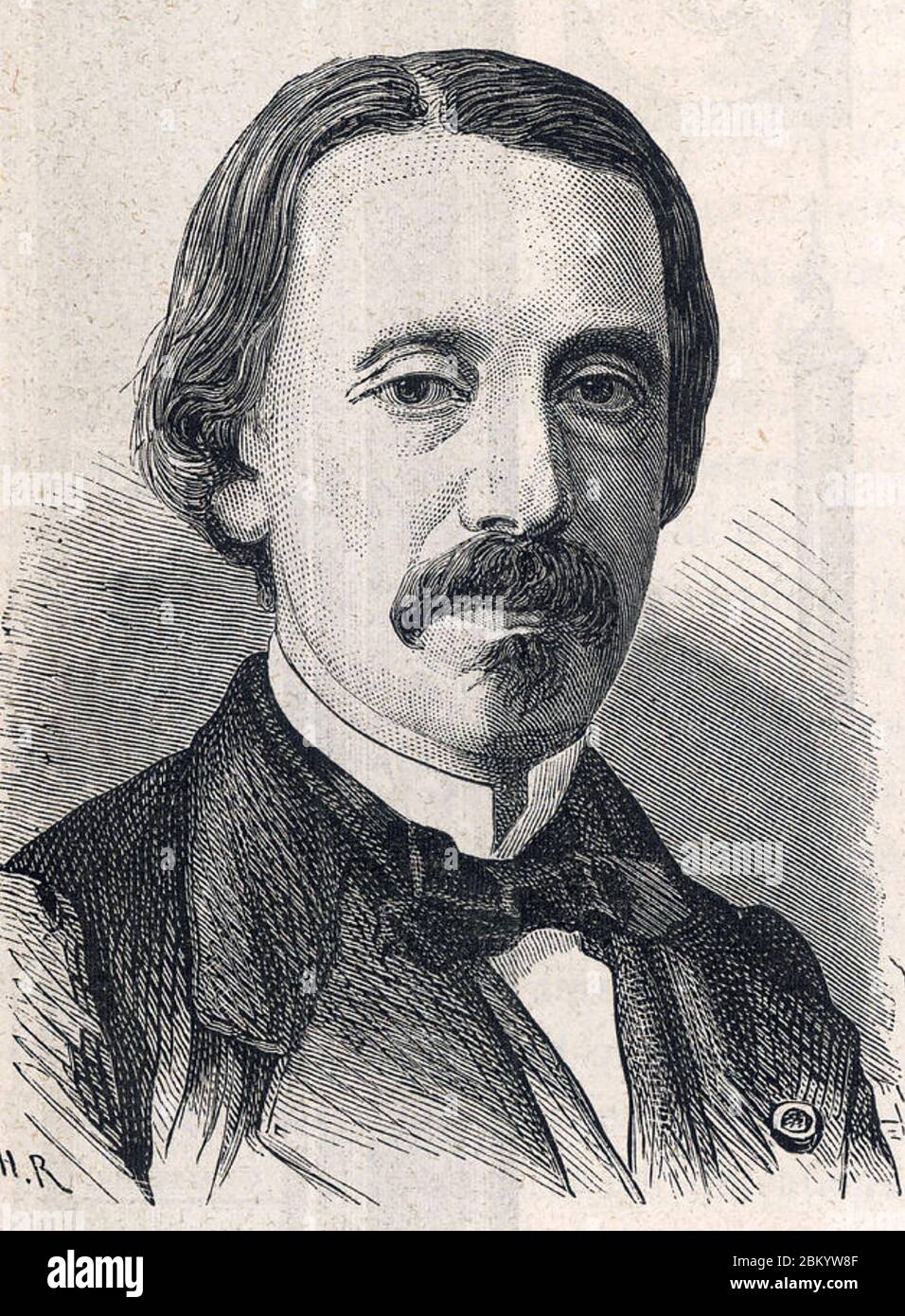 LÉON FOUCAULT (1819-1868) físico francés que demostró la rotación de la tierra Foto de stock