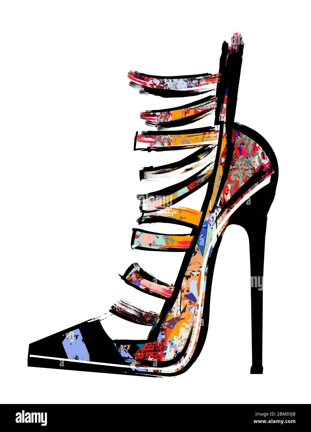 Mujer tacones altos de color - ilustración vectorial (ideal para imprimir  en tela o papel, póster o papel tapiz, decoración de la casa Imagen Vector  de stock - Alamy