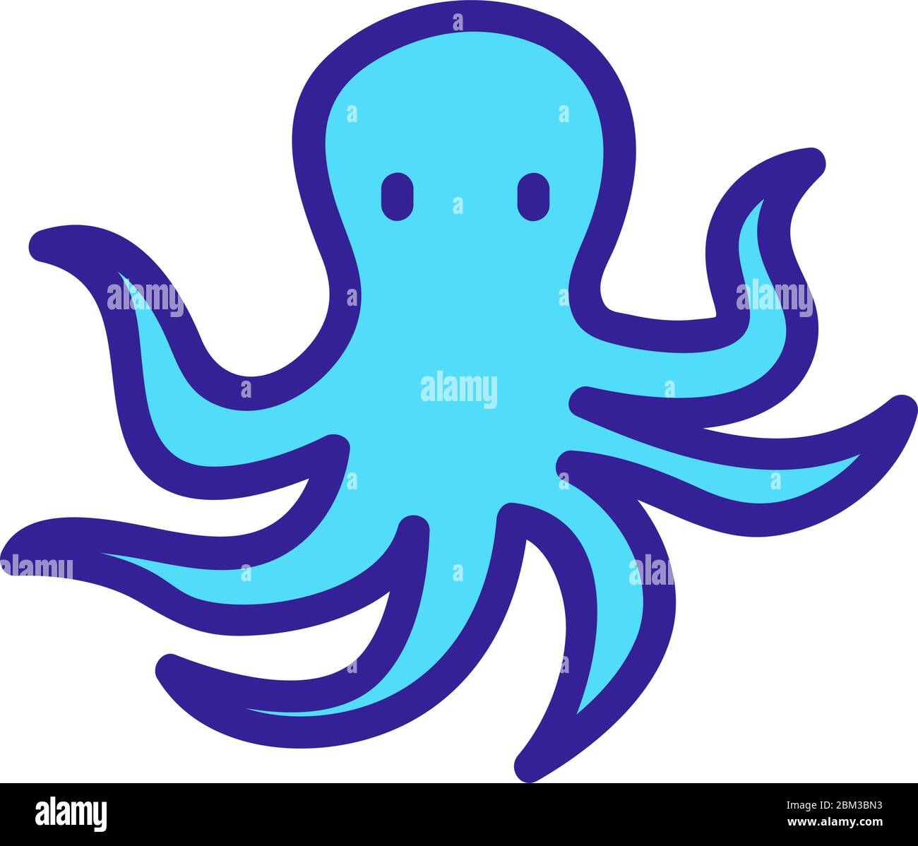 vista de la ilustración del contorno del vector del icono del animal sin espinas Imagen Vector vista de la ilustración del contorno del vector del icono del animal sin espinas Imagen Vector