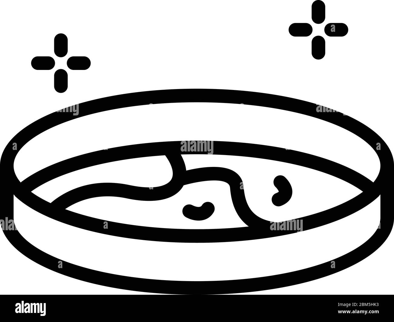 Icono de placa de Petri de laboratorio, estilo contorno Imagen Vector de  stock - Alamy