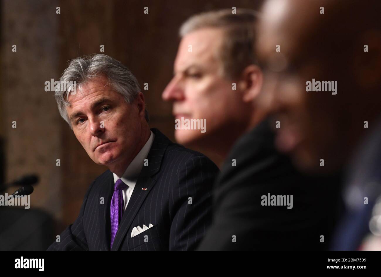 Kenneth J Braithwaite De Izquierda James H Anderson Del Centro Y El General Charles Q Brown Testifican Durante Una Audiencia Del Senado De Los Estados Unidos En Capitol Hill En Washington Dc