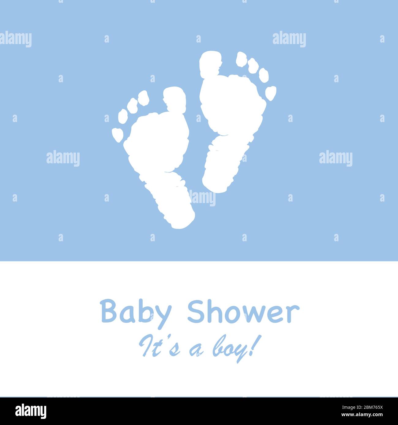 Huellas de pies para bebés. Estampado de pies de bebé de color azul.  Símbolo del bebé. Baby shower es un niño Imagen Vector de stock - Alamy