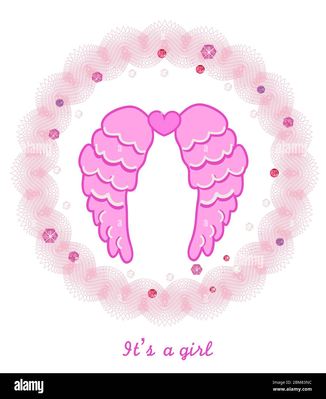 Es Una Chica Tarjeta De Felicitacion Para La Ducha Del Bebe Alas De Angel Con Ilustracion Vectorial De Marco De Encaje Imagen Vector De Stock Alamy Es Una Chica Tarjeta De Felicitacion Para La Ducha Del Bebe Alas De Angel Con Ilustracion Vectorial De Marco De Encaje Imagen Vector De Stock Alamy