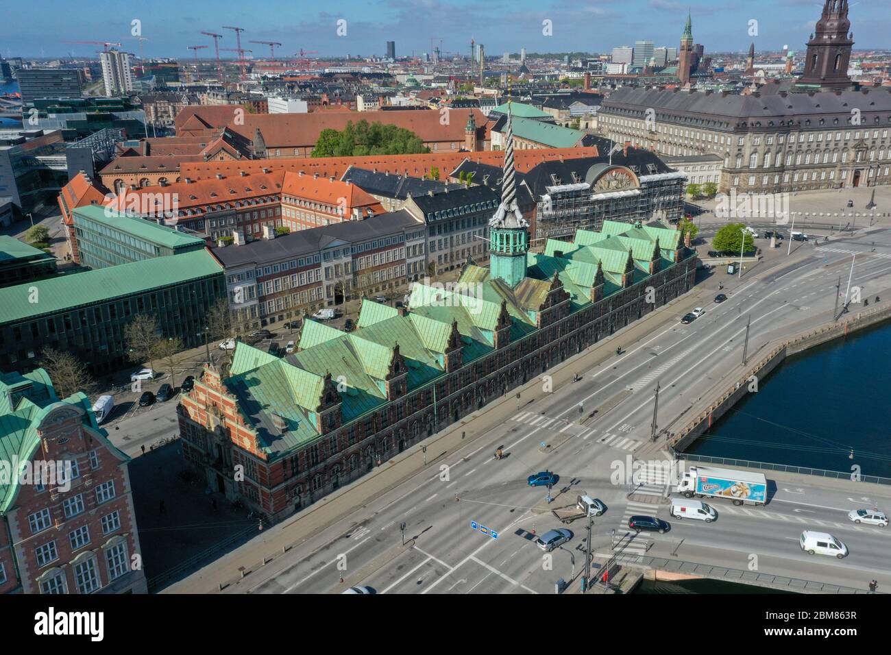 Antiguo Edificio de la Bolsa de Copenhague, Dinamarca Foto de stock