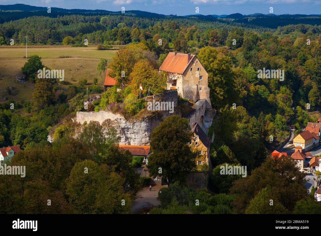Castillo de Pottenstein, Alta Franconia, Baviera, Alemania Foto de stock