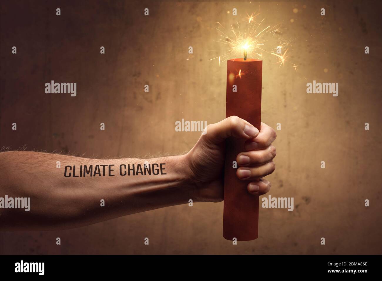 El cambio climático es un concepto peligroso Foto de stock