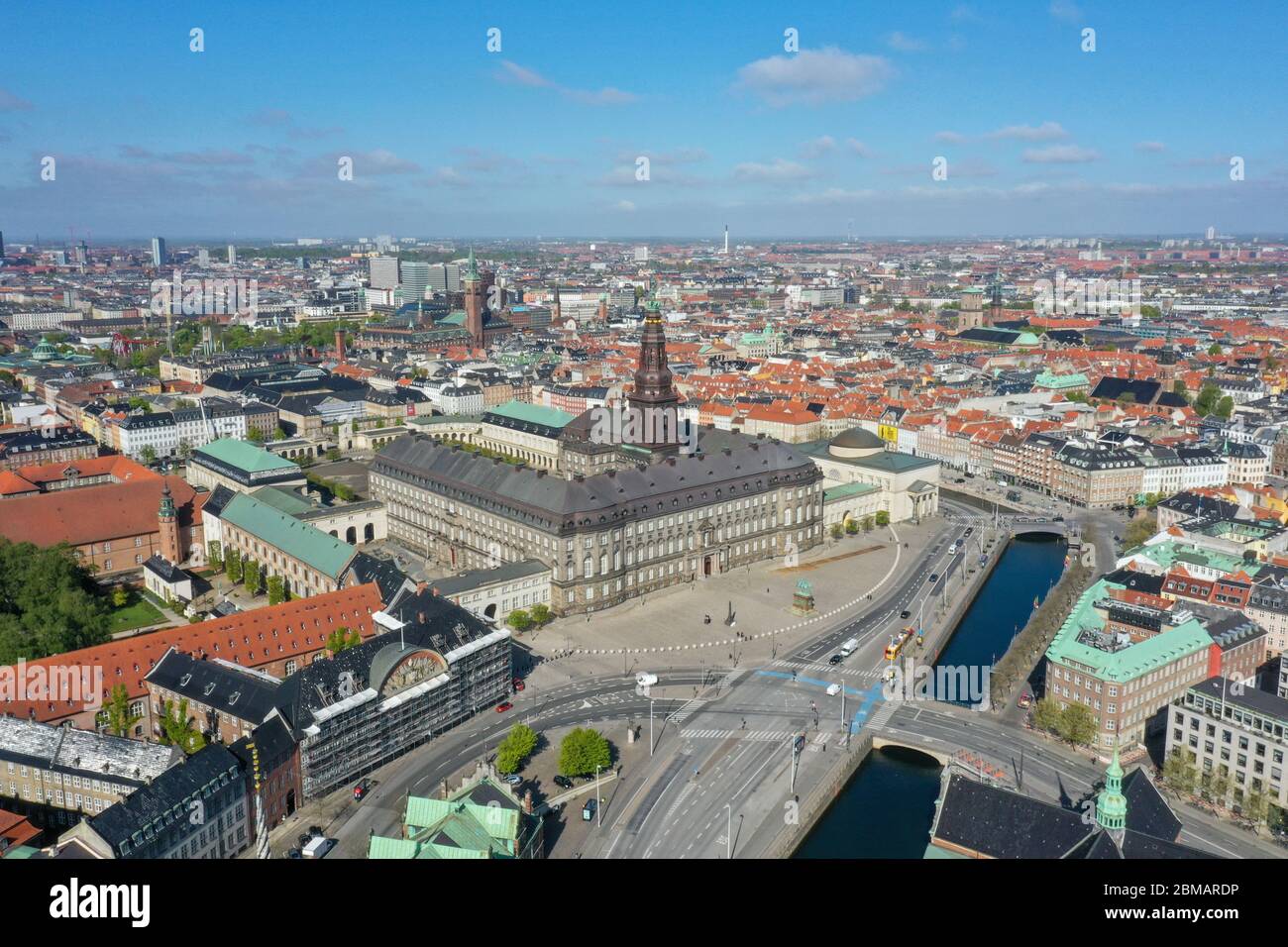 Palacio de Christiansborg en Copenhague, Dinamarca Foto de stock