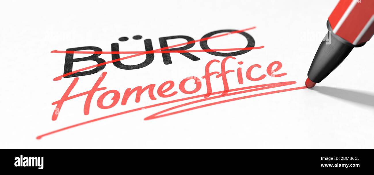 Homeooffice, Heimarbeit, Home-Office, Corona, Home Office, Management, Arbeitgeber, Büro, Arbeitnehmer, zu Hause, angestellter, Homearbeit, opción, Cor Foto de stock
