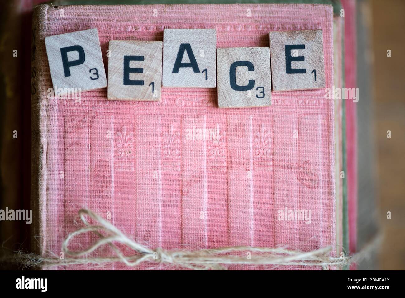 Paz en letras de bloque Foto de stock