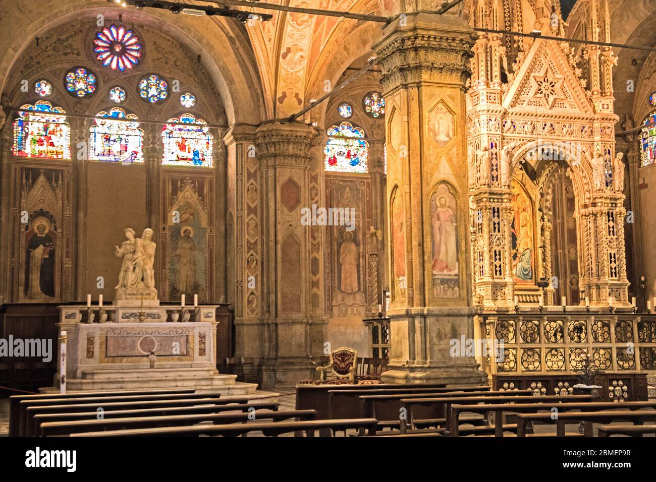 Iglesia y museo de Orsanmichele en Florencia Italia Foto de stock