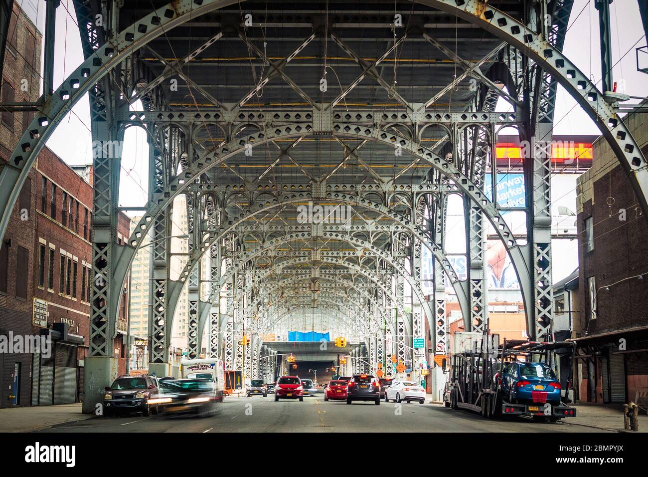 Viaducto de Riverside Drive en West Harlem, Upper Manhattan, Nueva York, Estados Unidos de América. Foto de stock