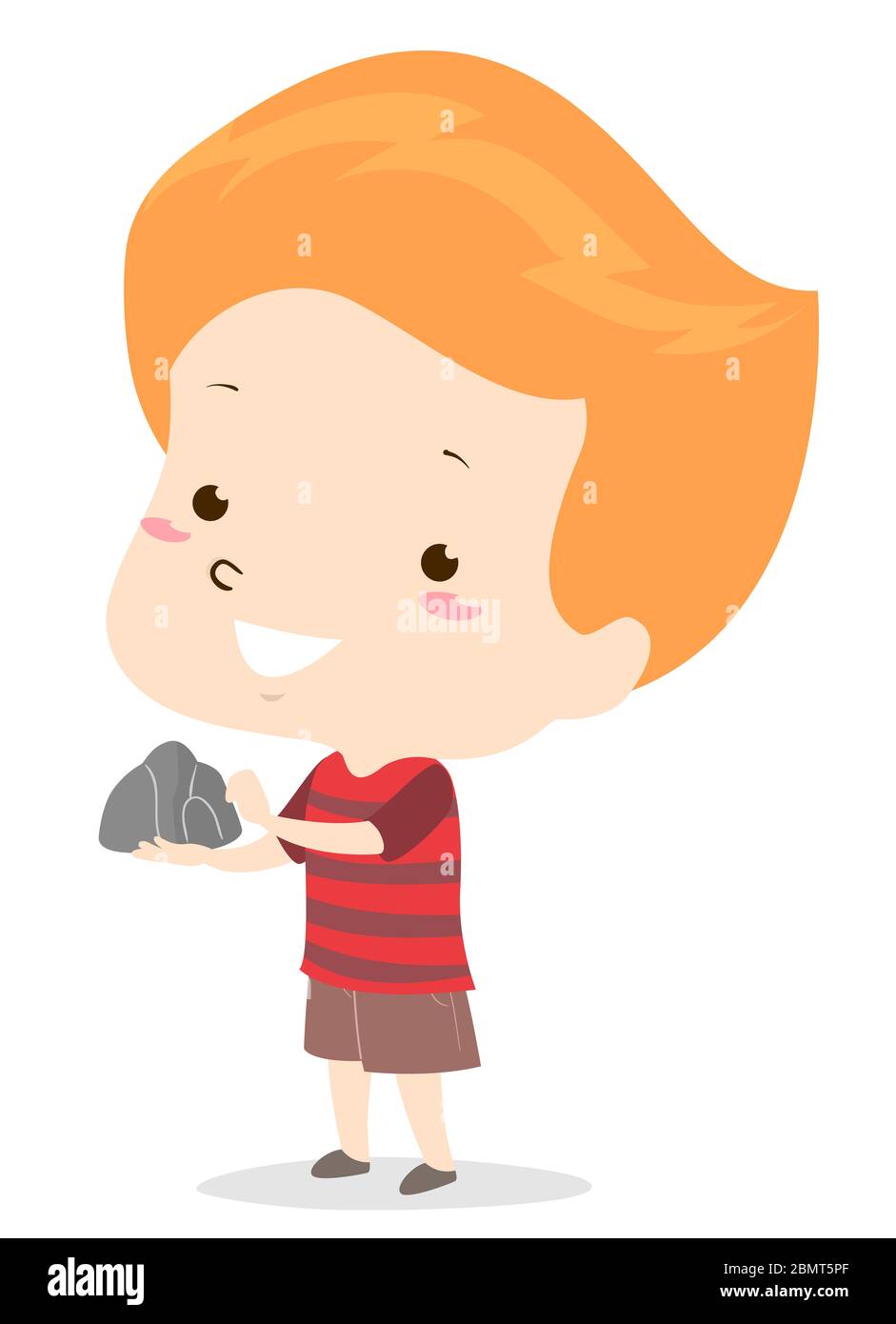 Ilustración de un niño que señala a una roca dura que encontró Fotografía de stock Alamy Ilustración de un niño que señala a una roca dura que encontró Fotografía de stock Alamy