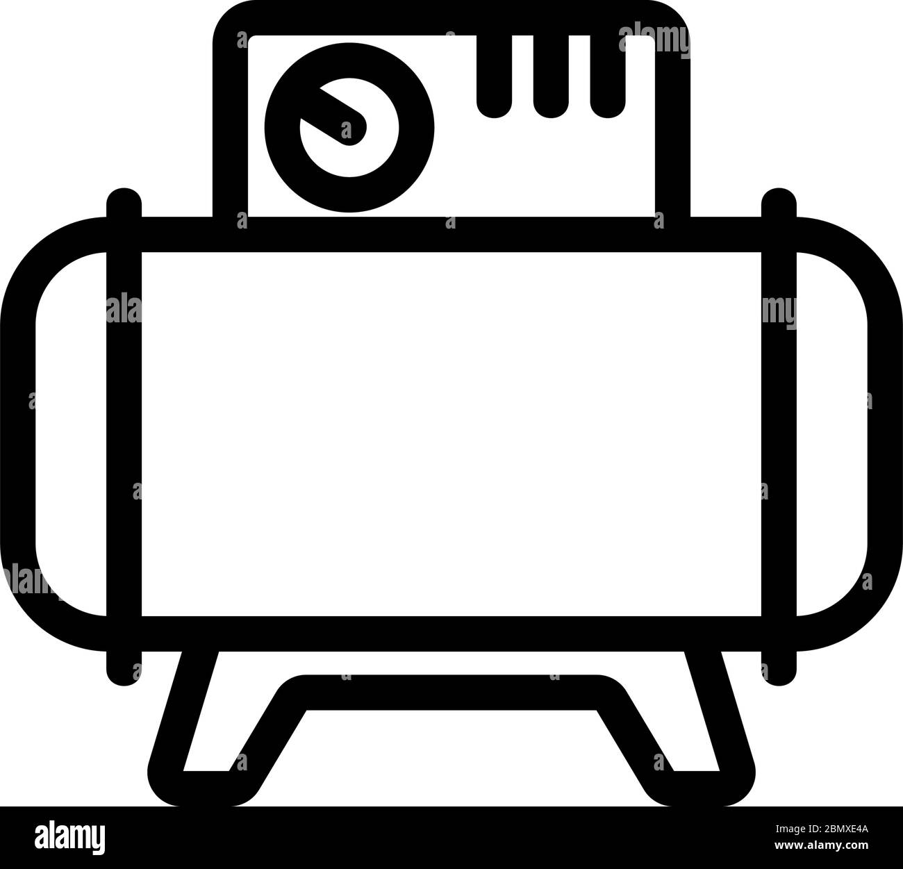 ilustración del contorno del vector del icono del compresor de aire del