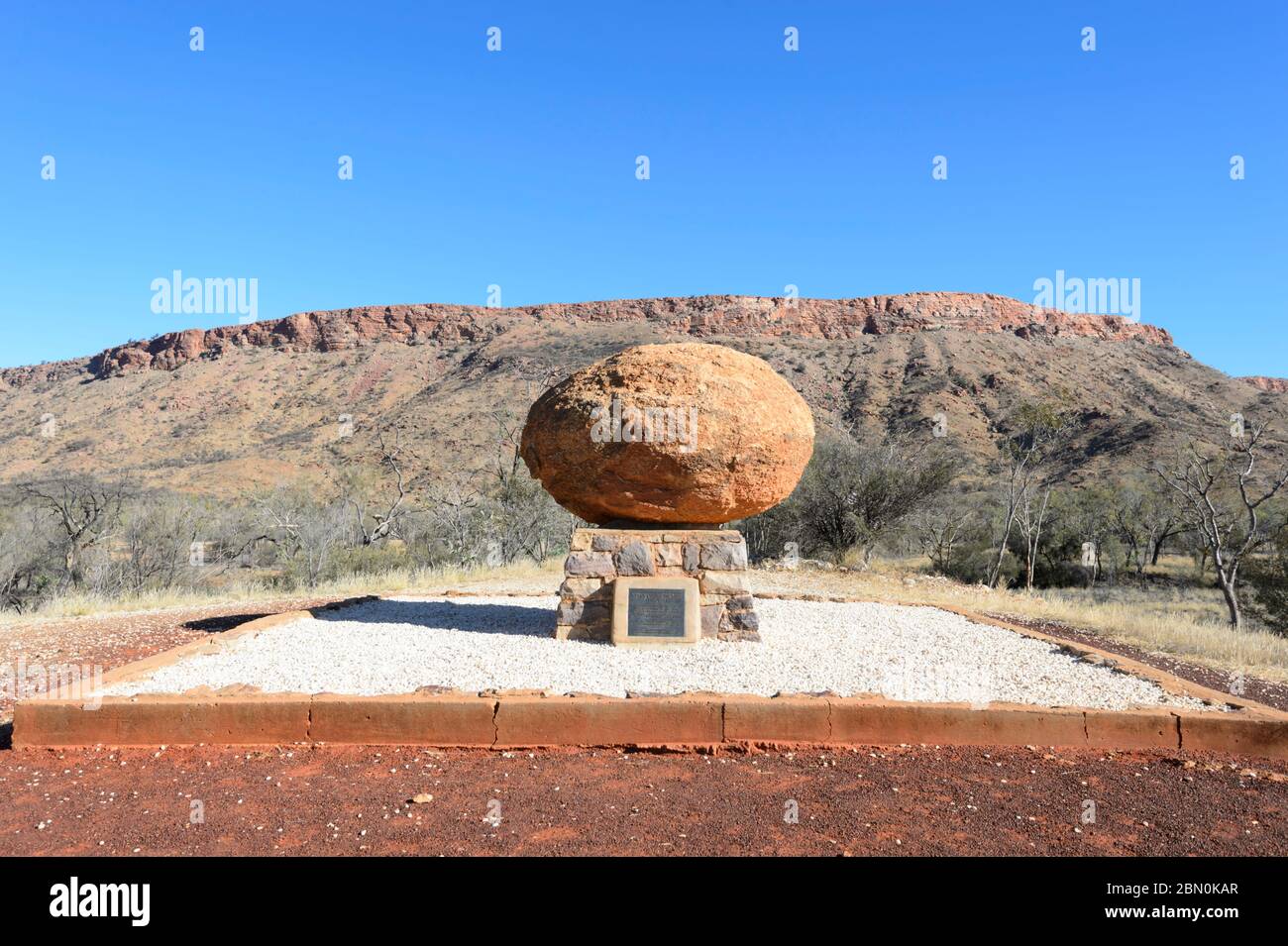 John Flynn's grave, Alice Springs, Territorio del Norte, NT, Australia Foto de stock