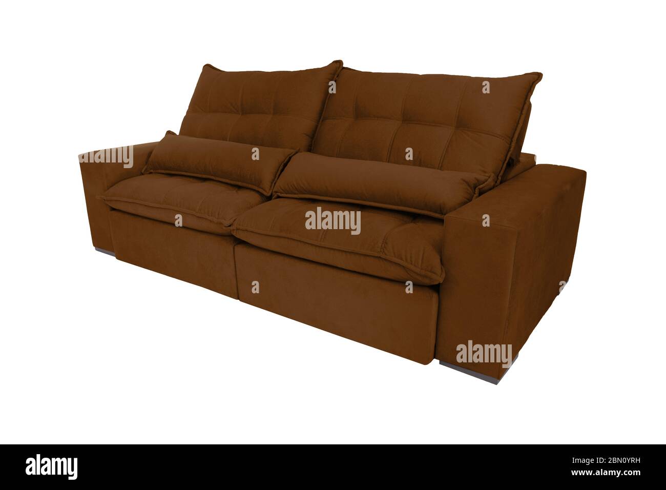 sofá de antelina de color moderno aislado sobre fondo blanco Fotografía de  stock - Alamy