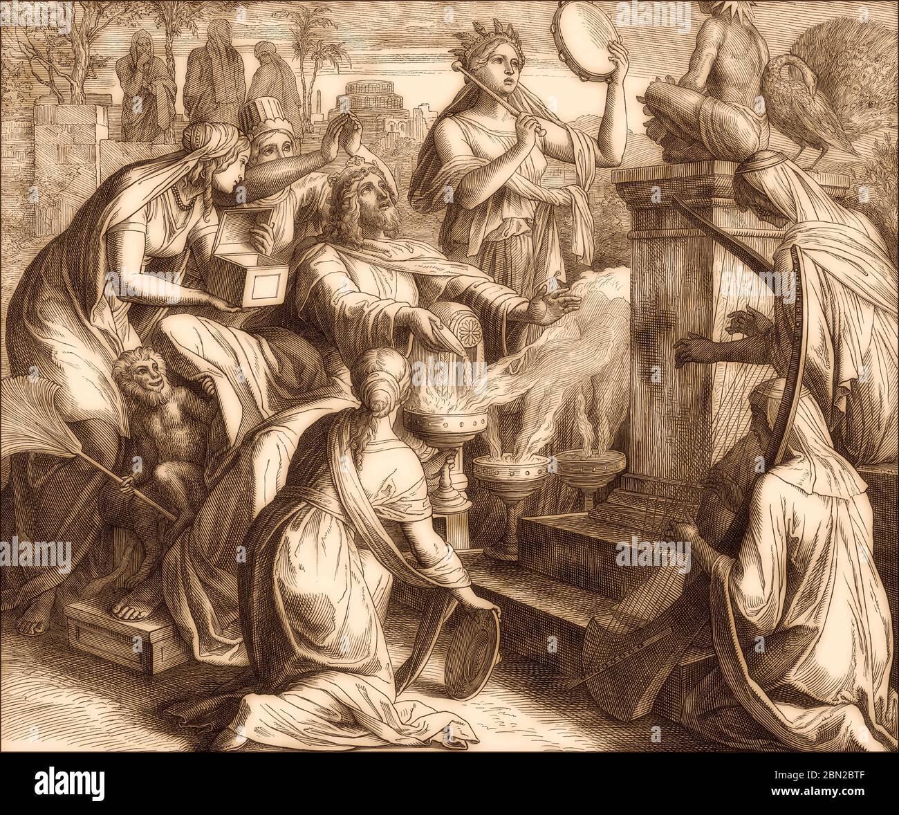 Idolatría de Salomón, Antiguo Testamento, por Julius Schnorr von Carolsfeld  Fotografía de stock - Alamy