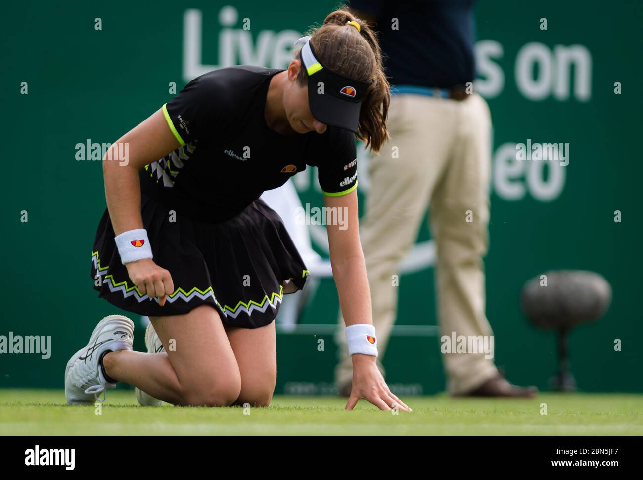 Johanna Konta de Gran Bretaña en acción durante su segunda ronda en el torneo de tenis WTA Premier de Nature Valley International 2019 Foto de stock