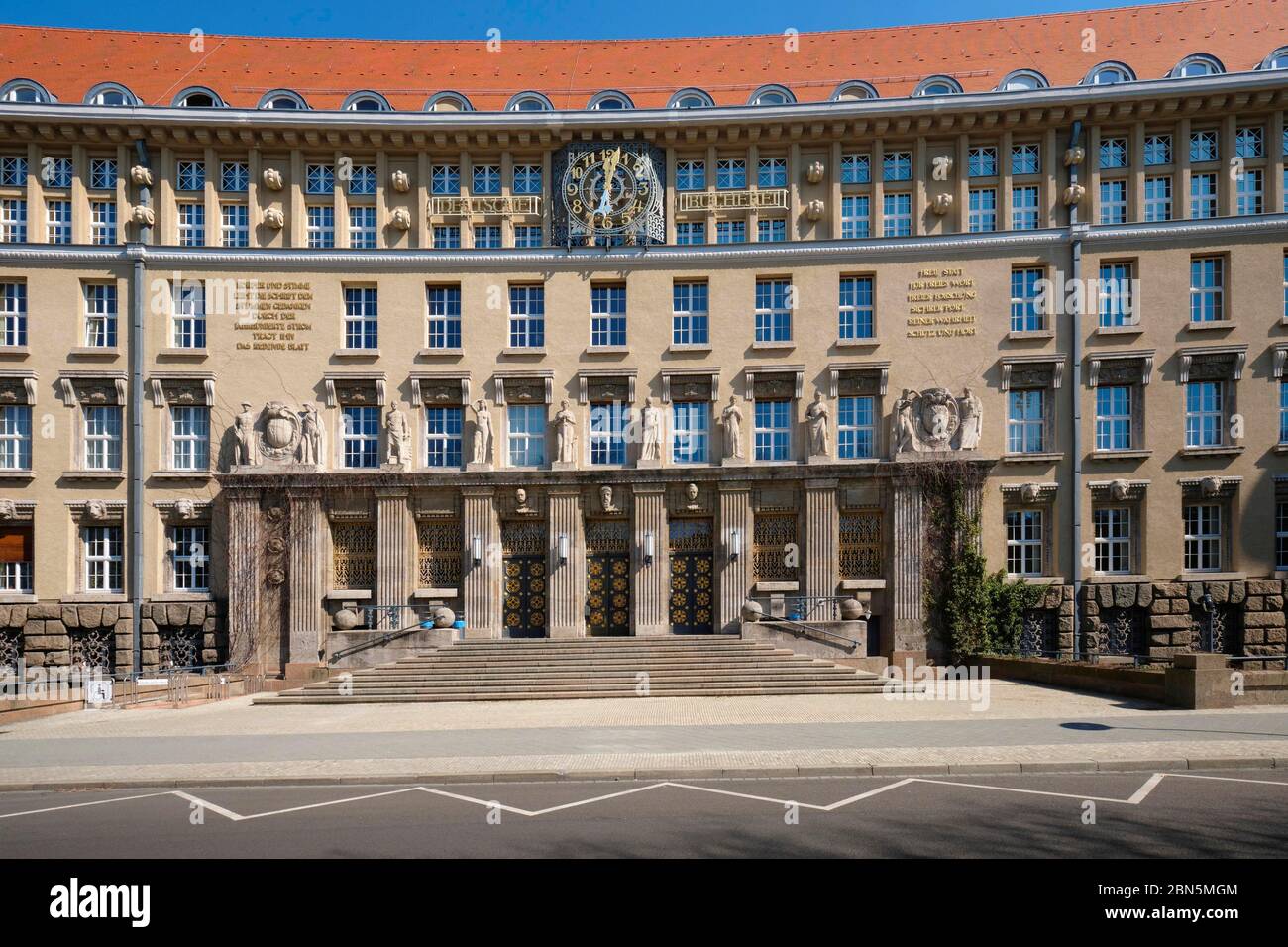 Biblioteca Nacional Alemana, edificio de la fundación de 1914, desierto, Leipzig, Sajonia, Alemania Foto de stock