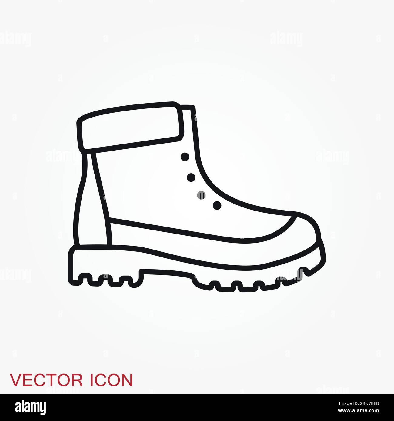 piel libro de texto barro Icono de vector Timberland. Ilustración vectorial minimalista de zapatos  unisex modernos aislados sobre el fondo Imagen Vector de stock - Alamy