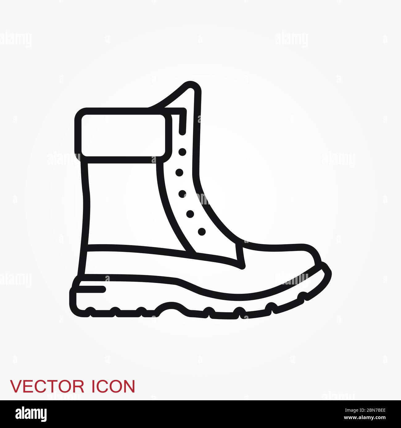 piel libro de texto barro Icono de vector Timberland. Ilustración vectorial minimalista de zapatos  unisex modernos aislados sobre el fondo Imagen Vector de stock - Alamy